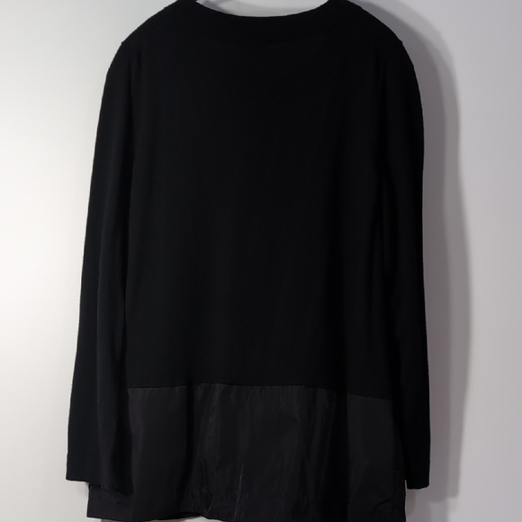 Lafayette 148 New York | Super Soft Wool Black Crew Neck Sweater Pockets Size XL - Picture 8 of 9